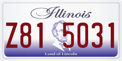 IL license plate Z815031
