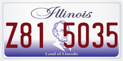 IL license plate Z815035