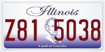 IL license plate Z815038
