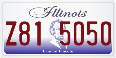 IL license plate Z815050