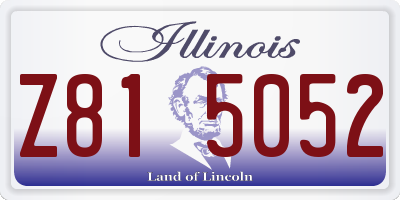 IL license plate Z815052