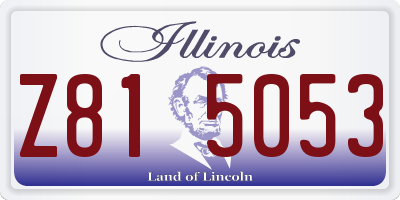 IL license plate Z815053
