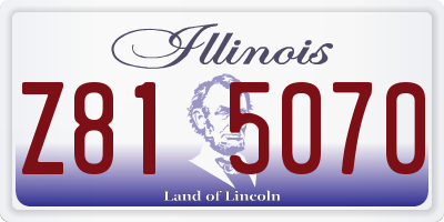 IL license plate Z815070