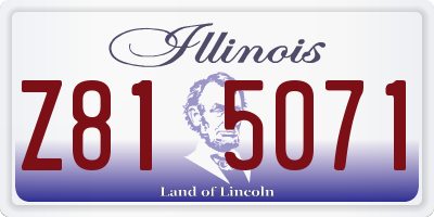 IL license plate Z815071
