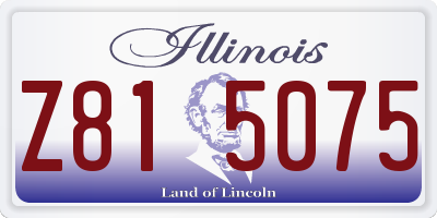 IL license plate Z815075