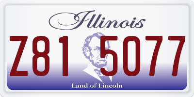 IL license plate Z815077