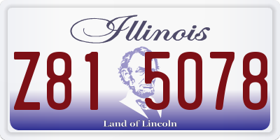 IL license plate Z815078