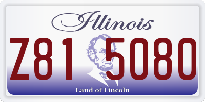 IL license plate Z815080