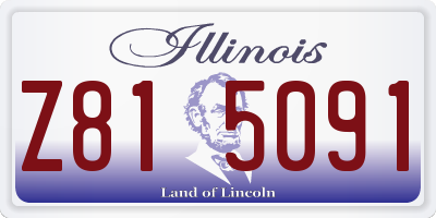 IL license plate Z815091