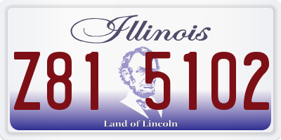 IL license plate Z815102