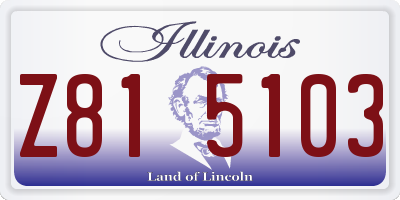 IL license plate Z815103