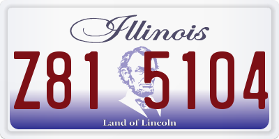 IL license plate Z815104