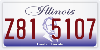 IL license plate Z815107