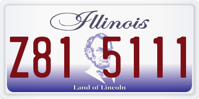 IL license plate Z815111