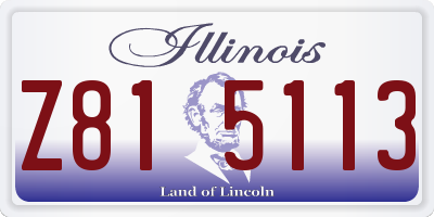 IL license plate Z815113