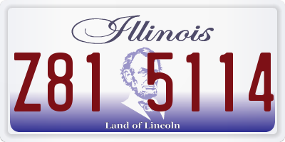 IL license plate Z815114