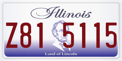 IL license plate Z815115