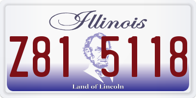 IL license plate Z815118