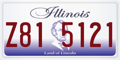 IL license plate Z815121