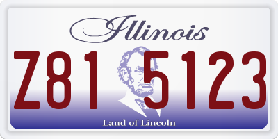 IL license plate Z815123