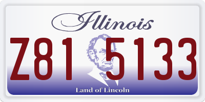 IL license plate Z815133