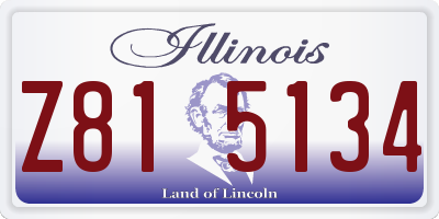IL license plate Z815134