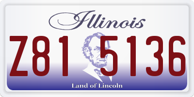 IL license plate Z815136