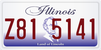 IL license plate Z815141