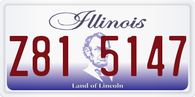 IL license plate Z815147