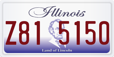 IL license plate Z815150