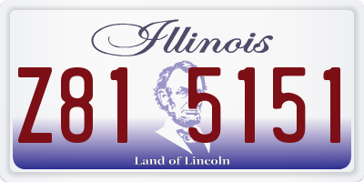 IL license plate Z815151