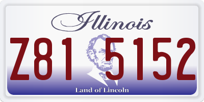 IL license plate Z815152