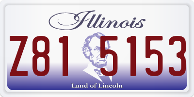 IL license plate Z815153