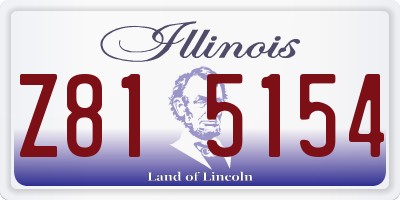 IL license plate Z815154