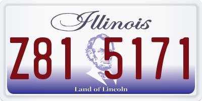 IL license plate Z815171