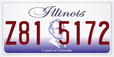 IL license plate Z815172