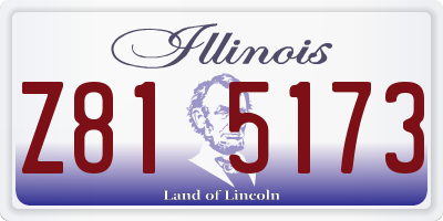 IL license plate Z815173