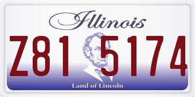 IL license plate Z815174