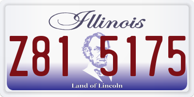 IL license plate Z815175