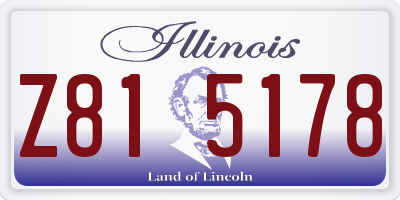 IL license plate Z815178