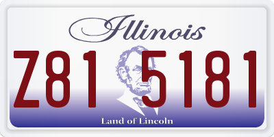 IL license plate Z815181