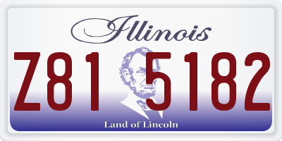 IL license plate Z815182