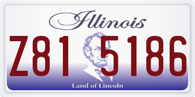 IL license plate Z815186