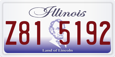IL license plate Z815192