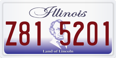 IL license plate Z815201