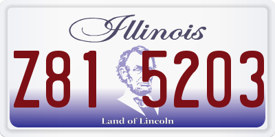 IL license plate Z815203