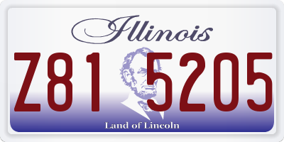 IL license plate Z815205