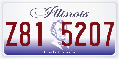 IL license plate Z815207