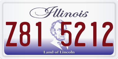 IL license plate Z815212