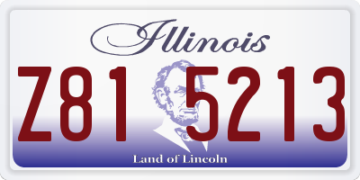 IL license plate Z815213